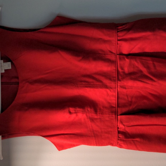 Jcrew red sleeveless pocket mini dress - Picture 2 of 8